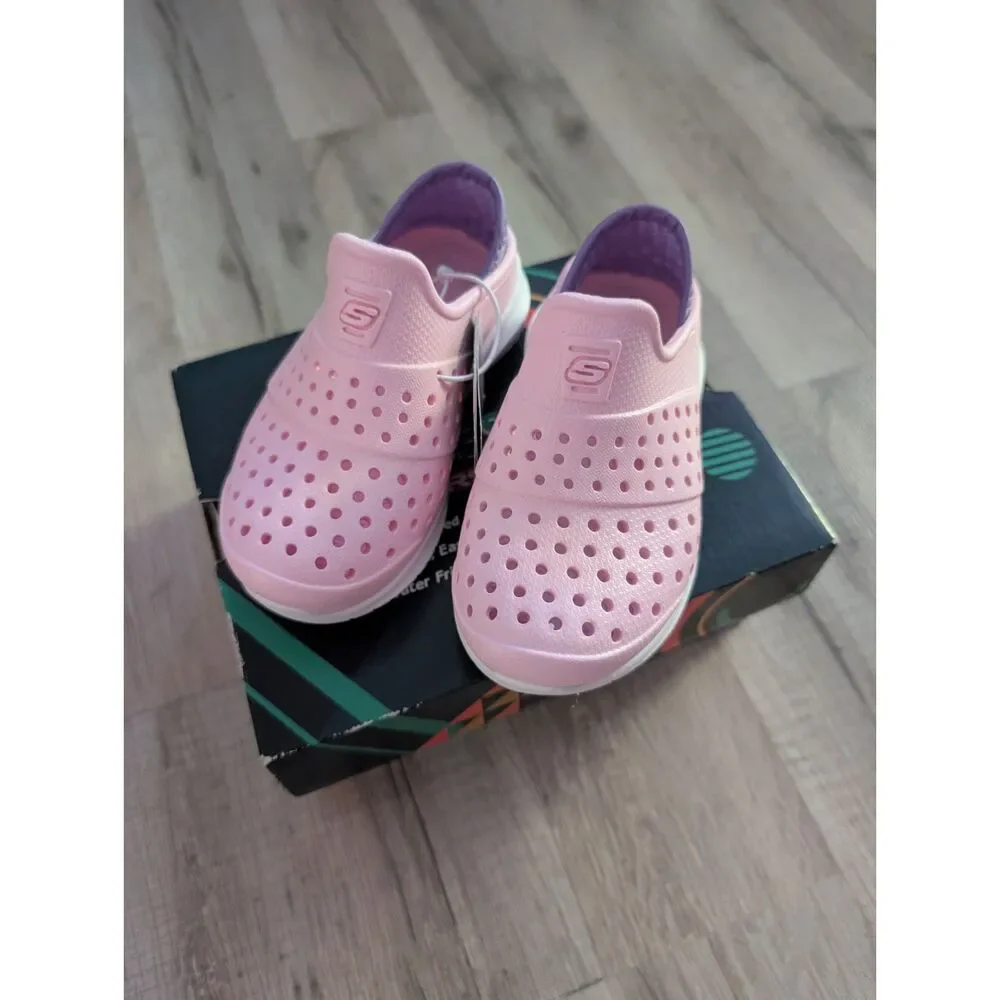 NEW Sketchers Foamies Epic Flex in Pink Purple Water Play Shoes, Size 7C